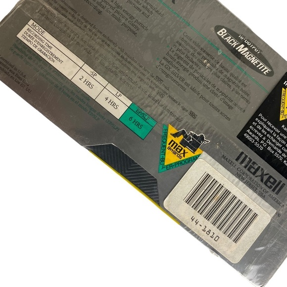 Maxwell NEW 2‎ Pack VHS T-120 GX-Silver 6 Hour High Quality Video Tapes Sealed - Picture 7 of 7